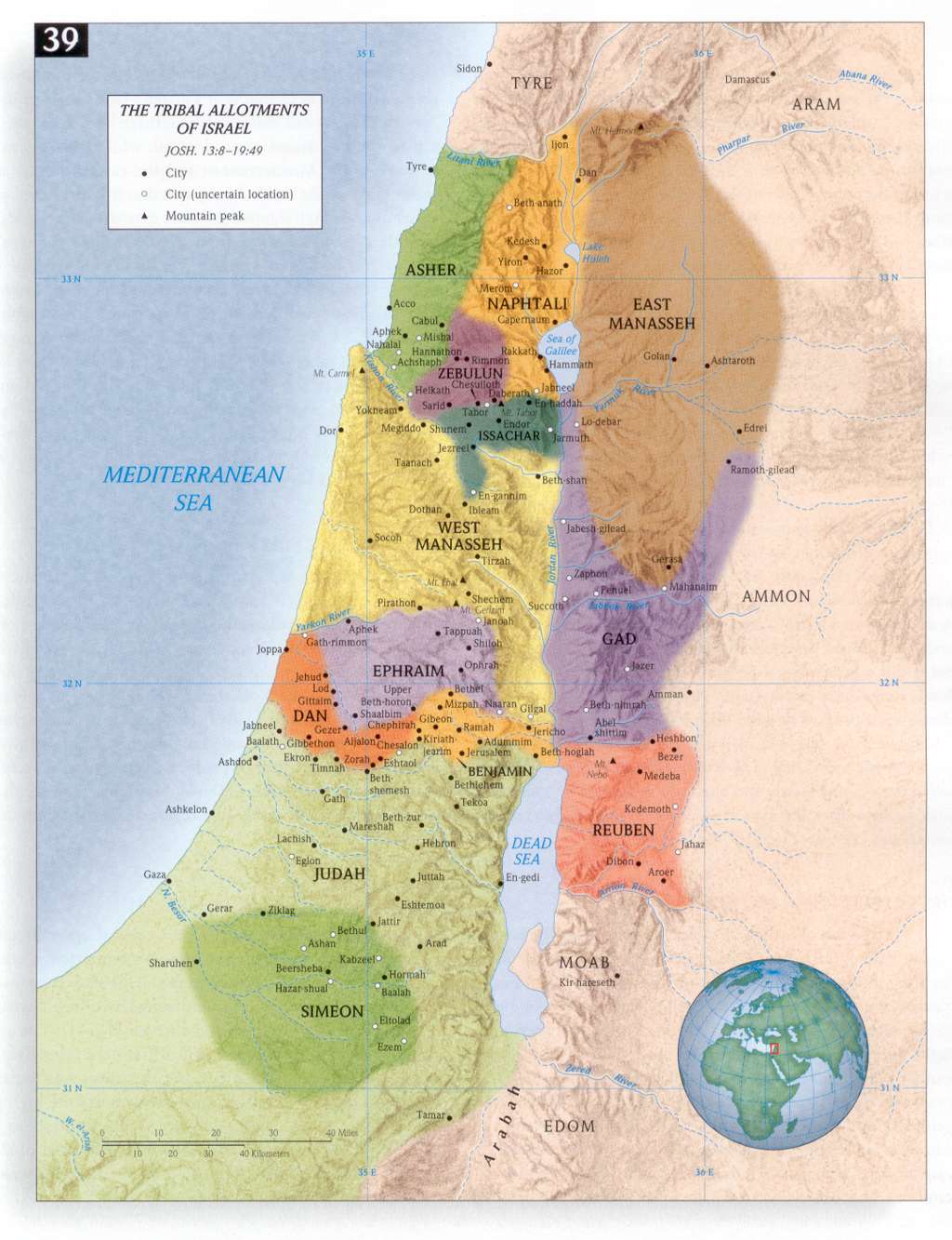 Old Testament Maps And Charts